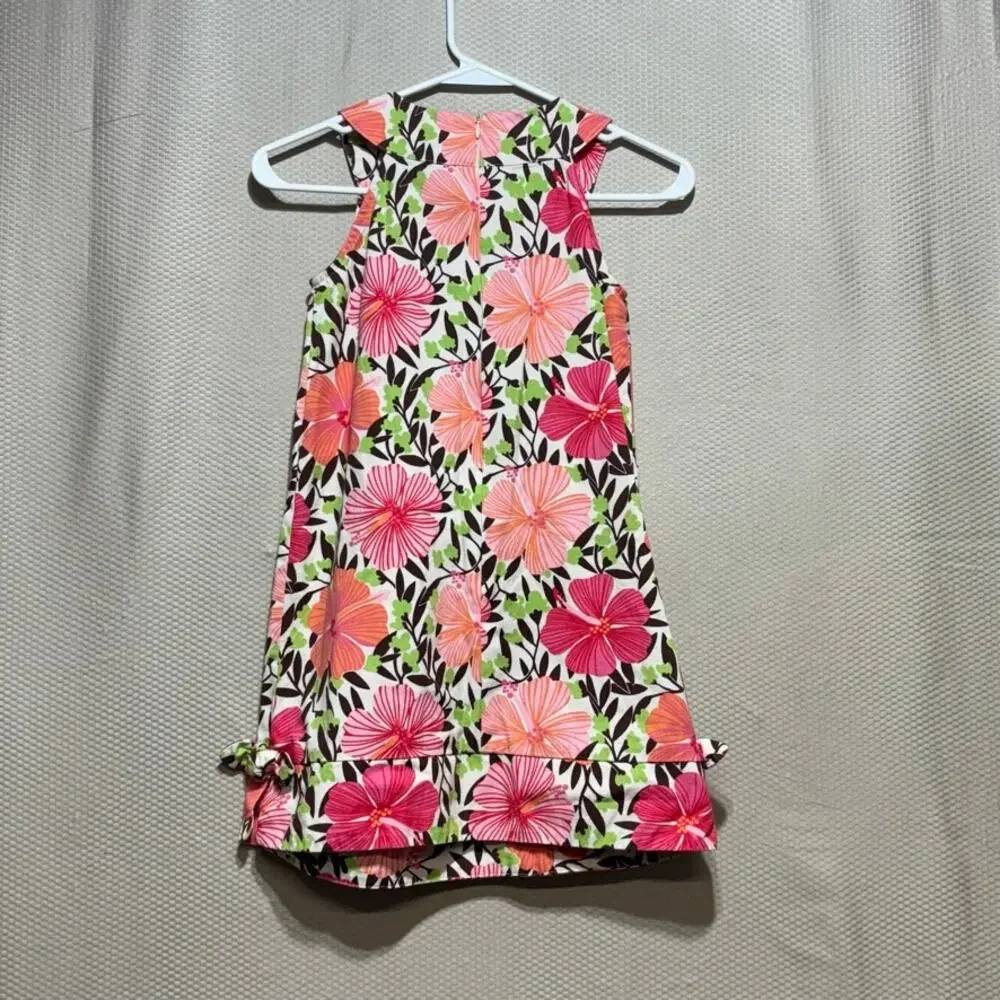 Hartstrings Girls Vintage Floral Cotton Bow Detail Dress Size 7